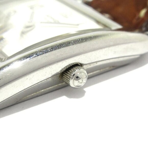 Auth HERMES Cape Cod Double Tour CC1.210 2****** Silver Brown Wrist Watch - Picture 2 of 12